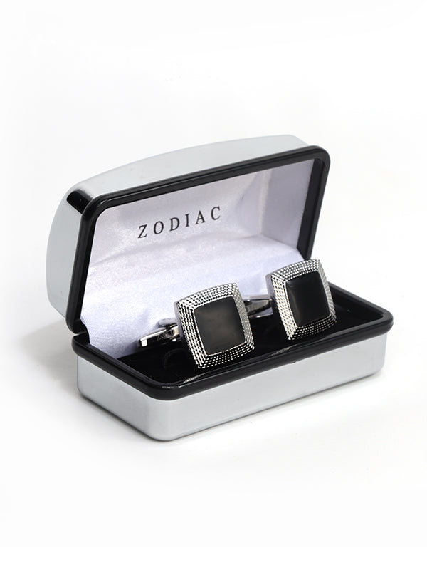 Grey Enamel Cufflinks