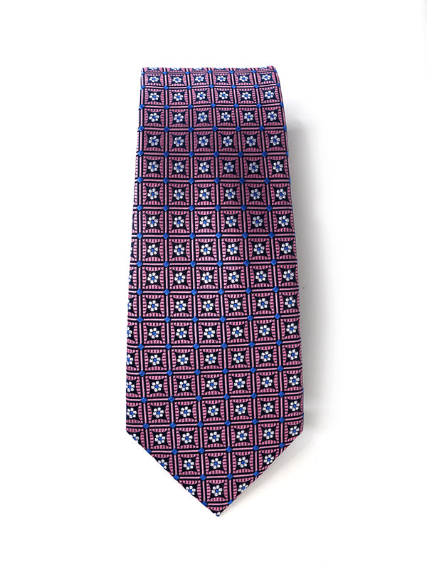 Florentine Minimal Medium Pink Silk Tie