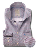 Vinicius Red Printed Full Sleeve Tailored Fit Casual Cotton Shirt