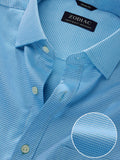 Cascia Turquoise Solid Full Sleeve Single Cuff Classic Fit Classic Formal Cotton Shirt
