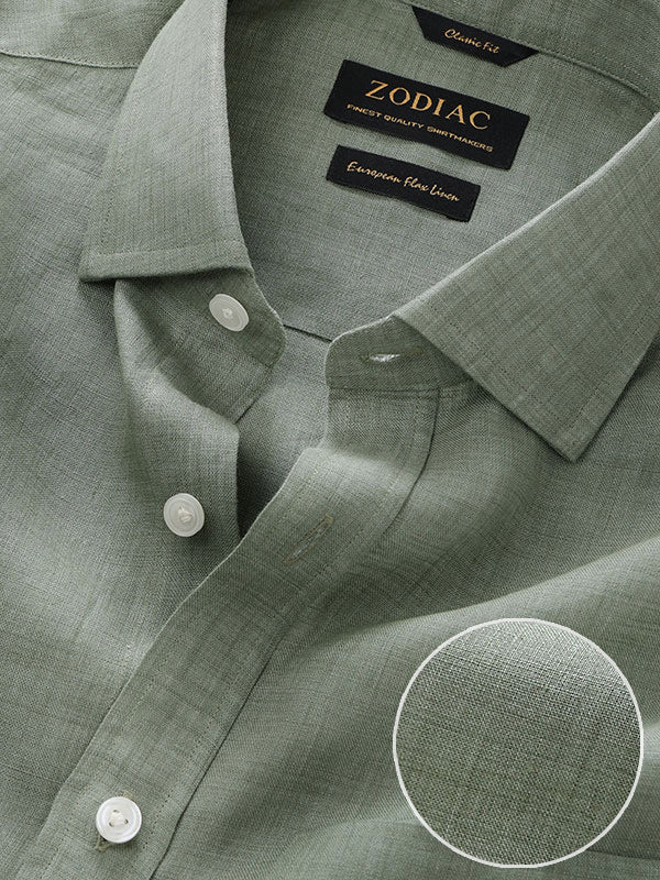 slim fit dress slacks Buy Praiano Olive Solid Half Sleeve Classic Fit Semi Formal European Flax  Linen Shirt