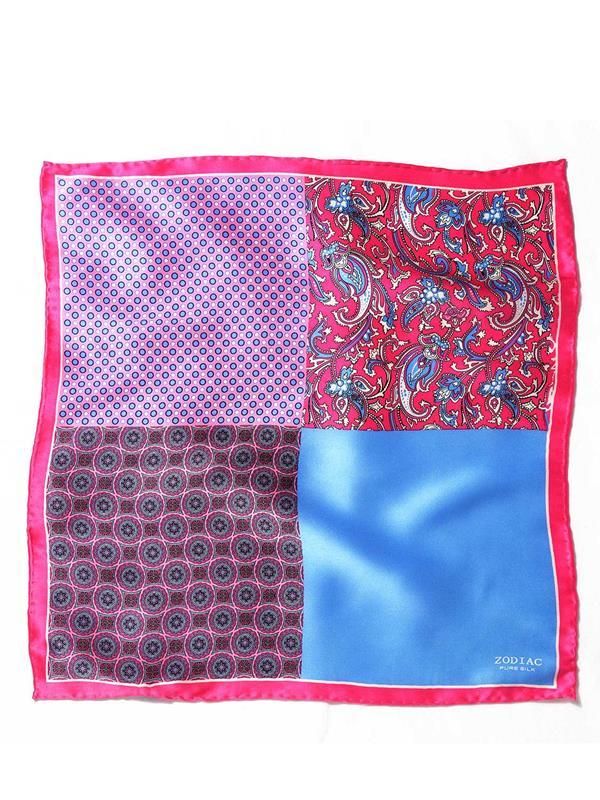 Pink/ Multi 4-in-1 Silk Pocket Square