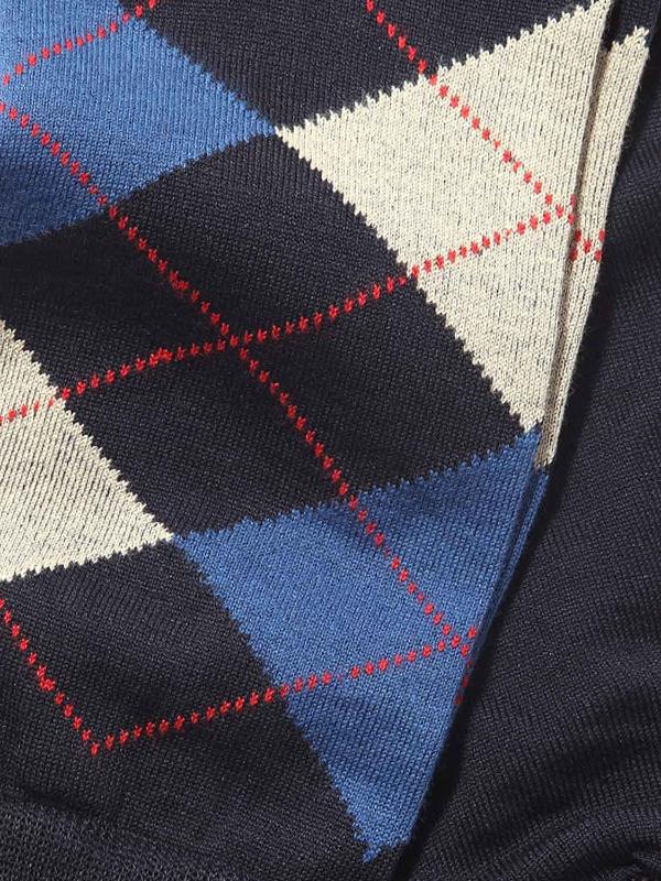 ZODIAC Navy Argyle Socks