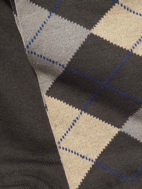 ZODIAC Steel Grey Argyle Socks