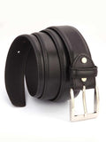 Solid Black Classic Leather Belt