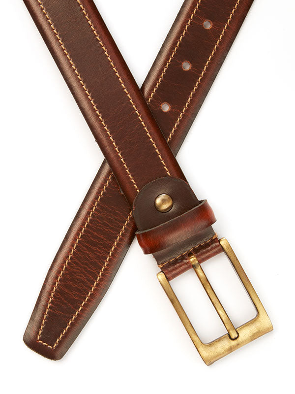 Tan/Brown Two Tone Leather Belt