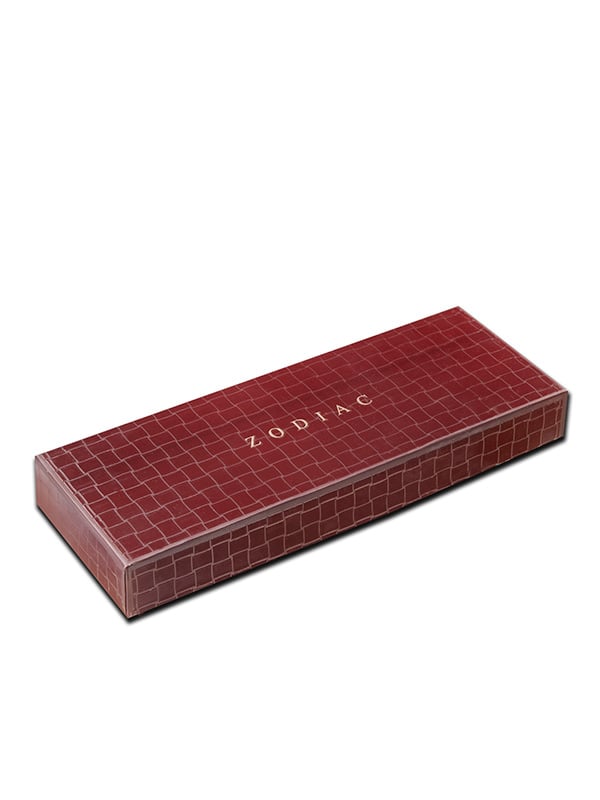 Saglia Printed Dark Gold Silk Tie