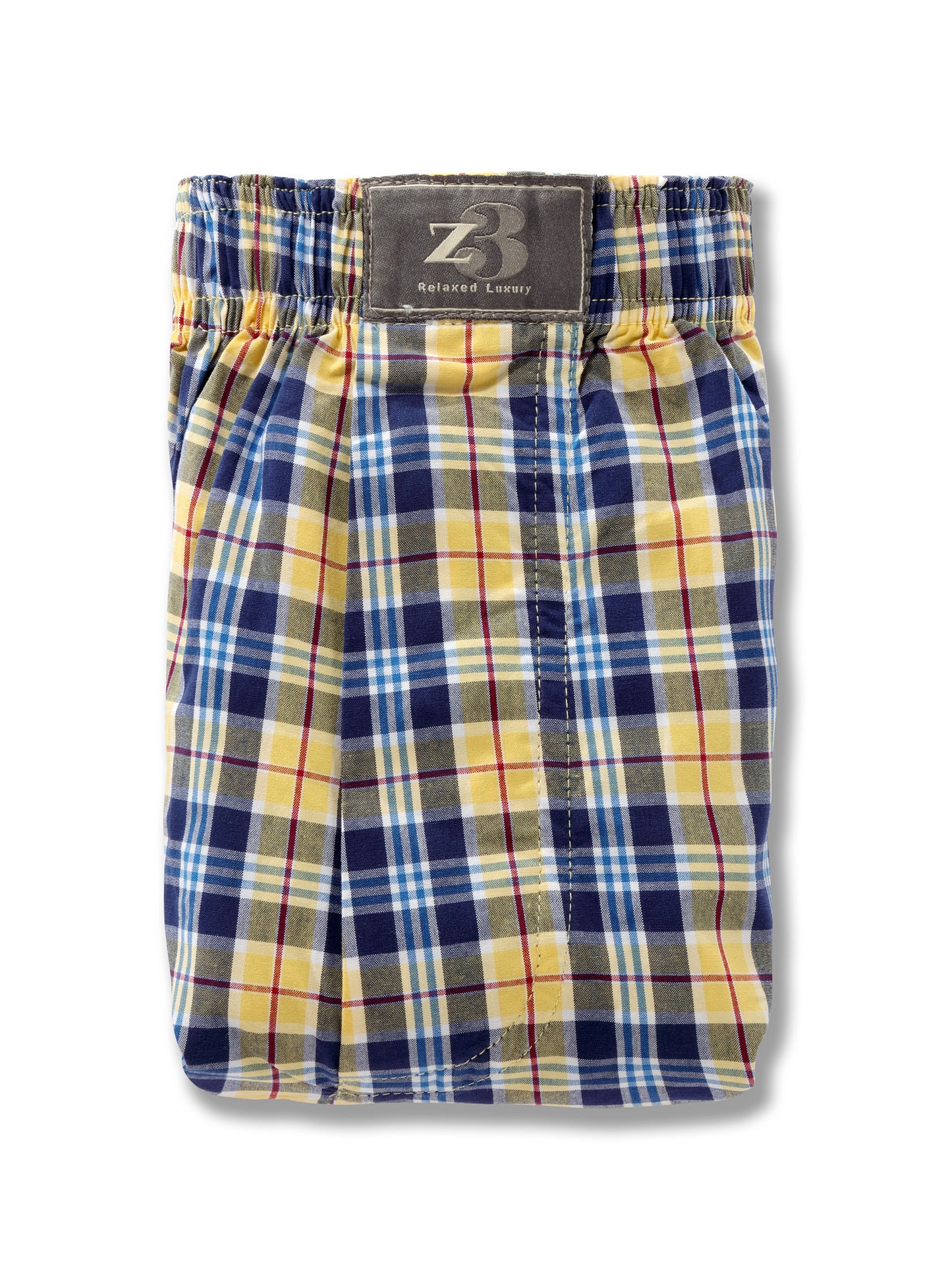 z3 Yellow Check Tailored Fit Cotton Boxer Shorts