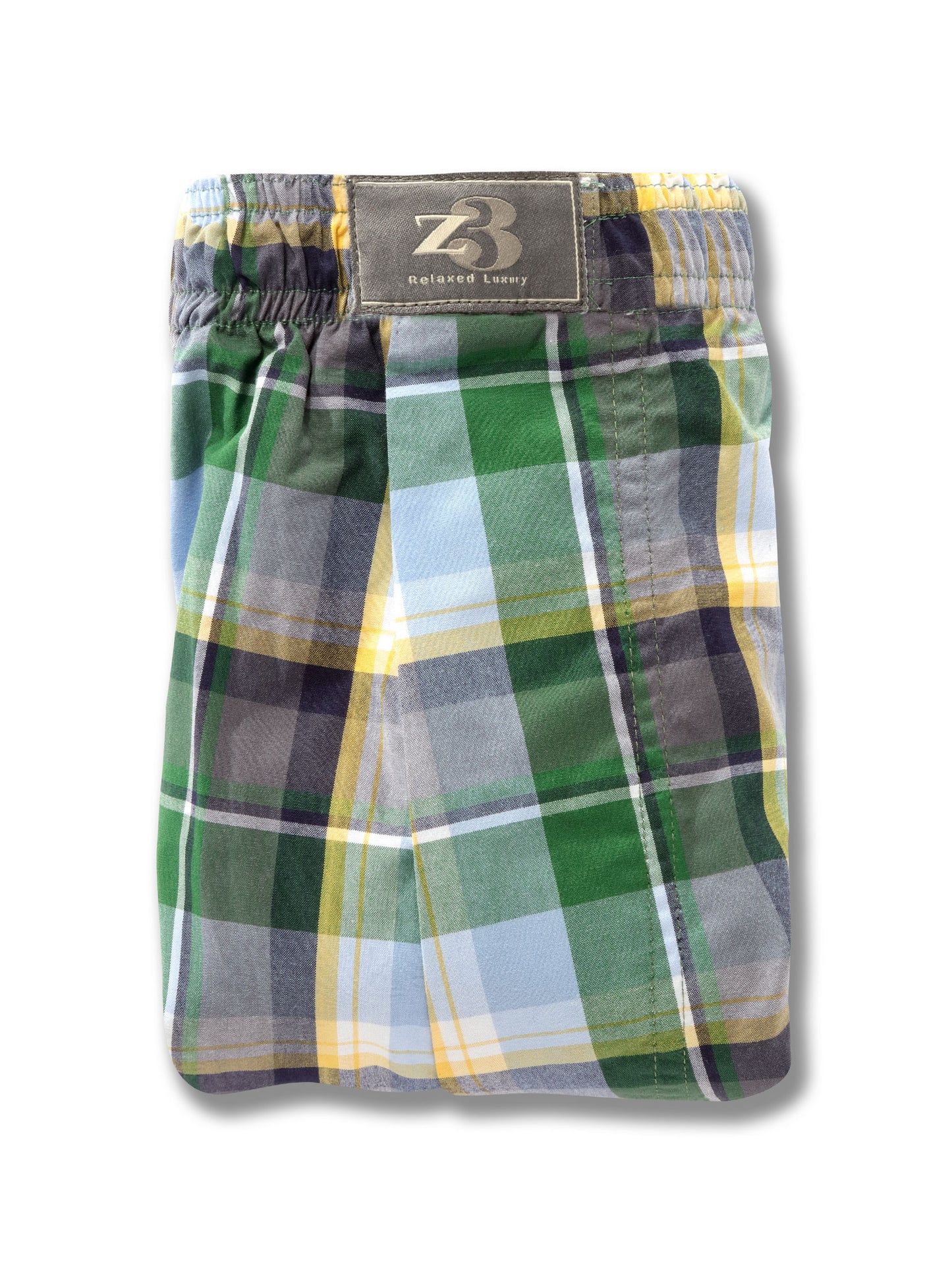 z3 Green Check Tailored Fit Cotton Boxer Shorts