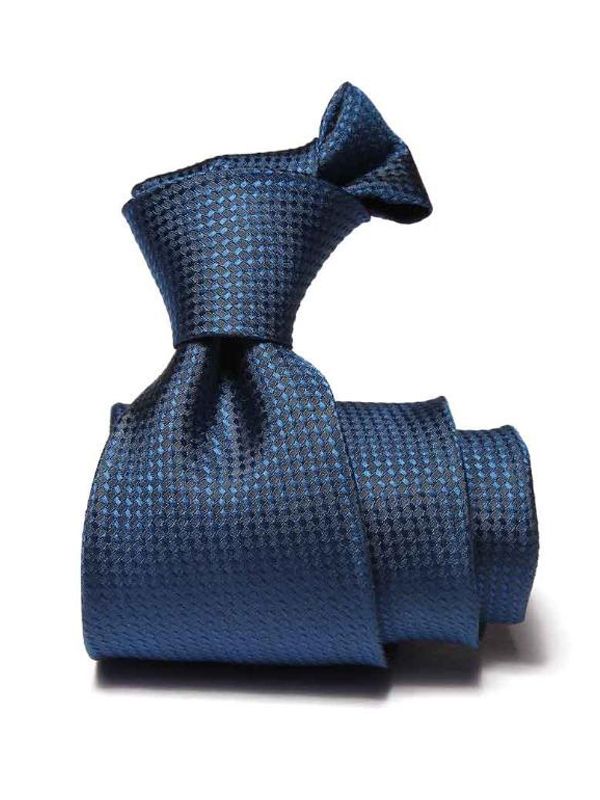 Campania Structure Navy Silk Tie