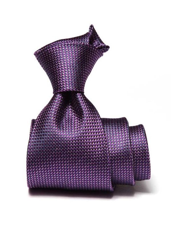 Campania Structure Dark Purple Silk Tie