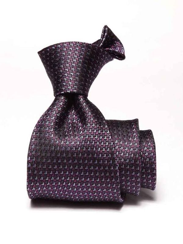 Campania Structure Dark Purple Silk Tie