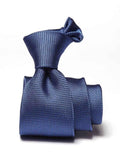 Campania Structure Medium Blue Silk Tie