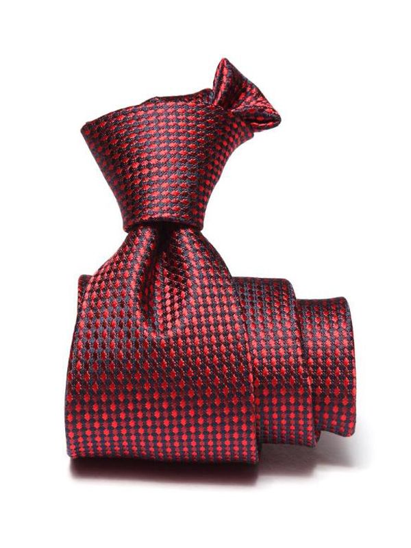 Campania Structure Dark Red Silk Tie