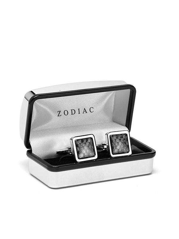 Silver & Grey Steel Cufflinks