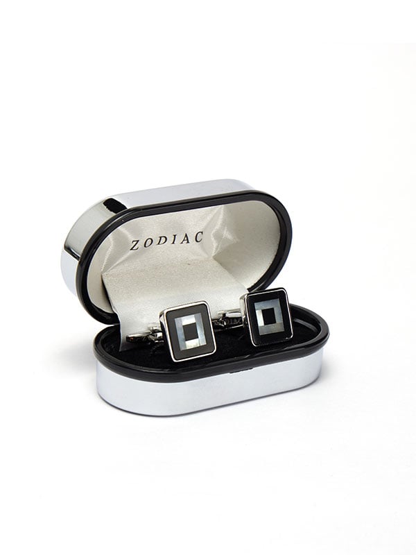 Black & White Mother-Of-Pearl Cufflinks