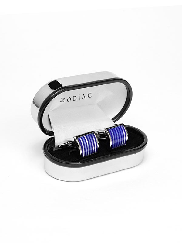 Blue & White Mother-Of-Pearl Cufflinks