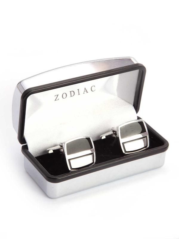 Black & Silver Enamel Cufflinks