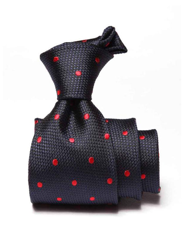 Florentine Minimal Navy Silk Tie