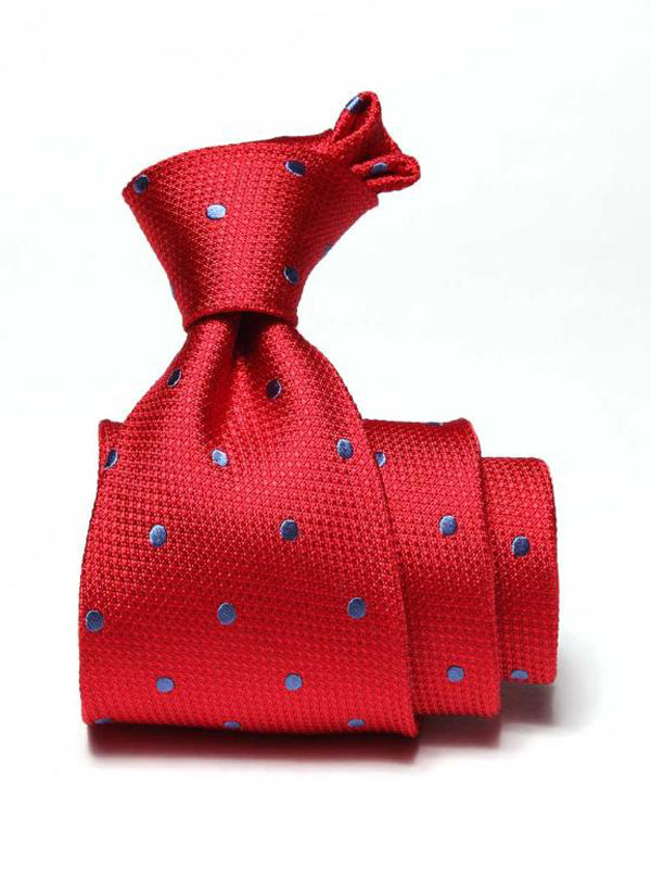 Florentine Minimal Dark Red Silk Tie