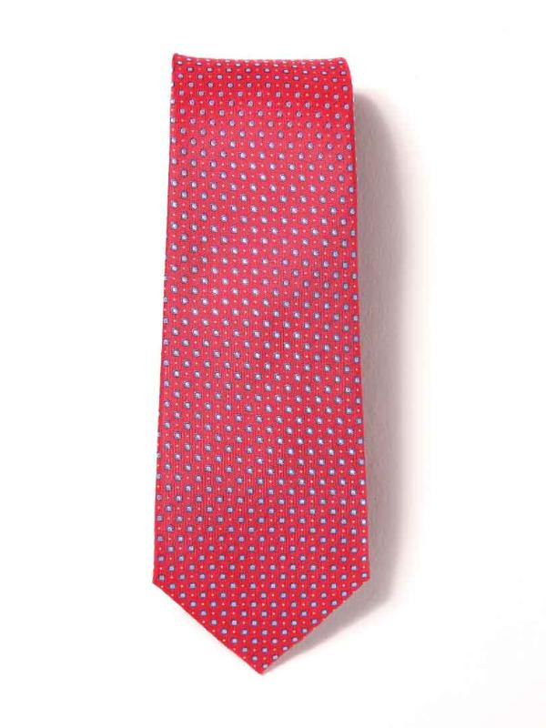 Florentine Minimal Dark Red Silk Tie