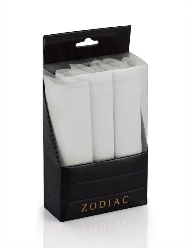 White handkerchief with a white border - 3 pcs pack
