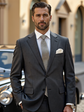 Biella Charcoal Classic Formal Pure Wool 160's Jacket