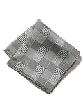 Black & White Check Silk Pocket Square
