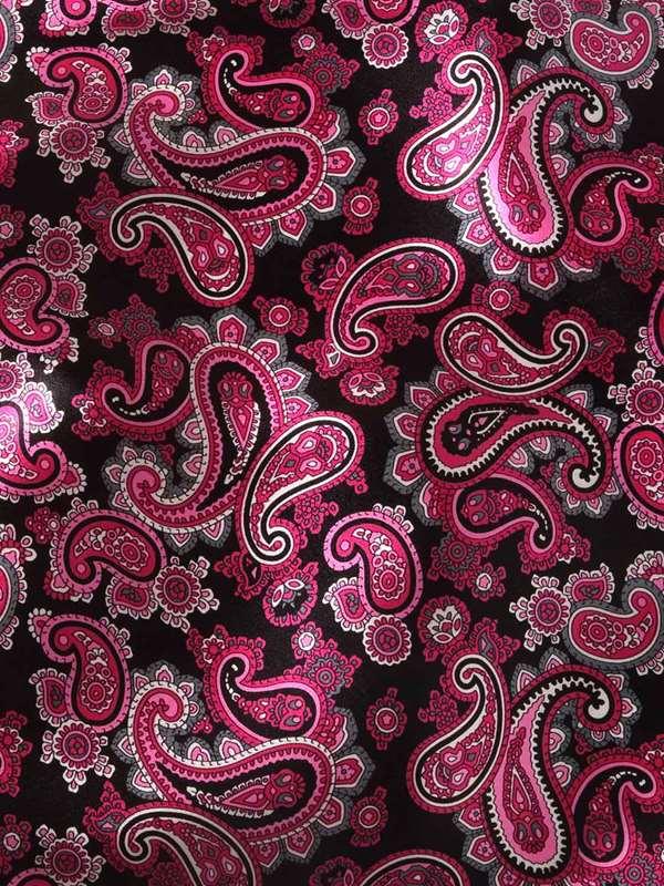Pink Paisley Silk Pocket Square