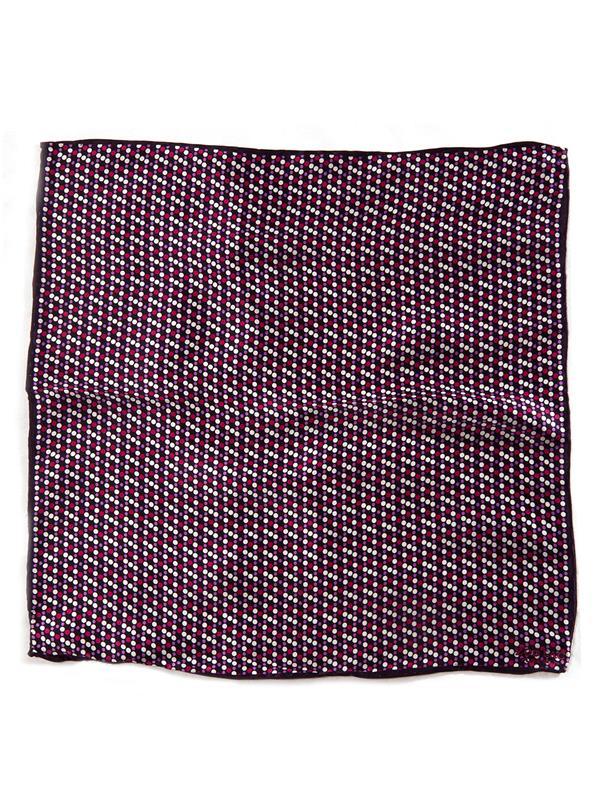 Dark Purple Polka Silk Pocket Square
