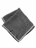 Dark Grey Polka Silk Pocket Square