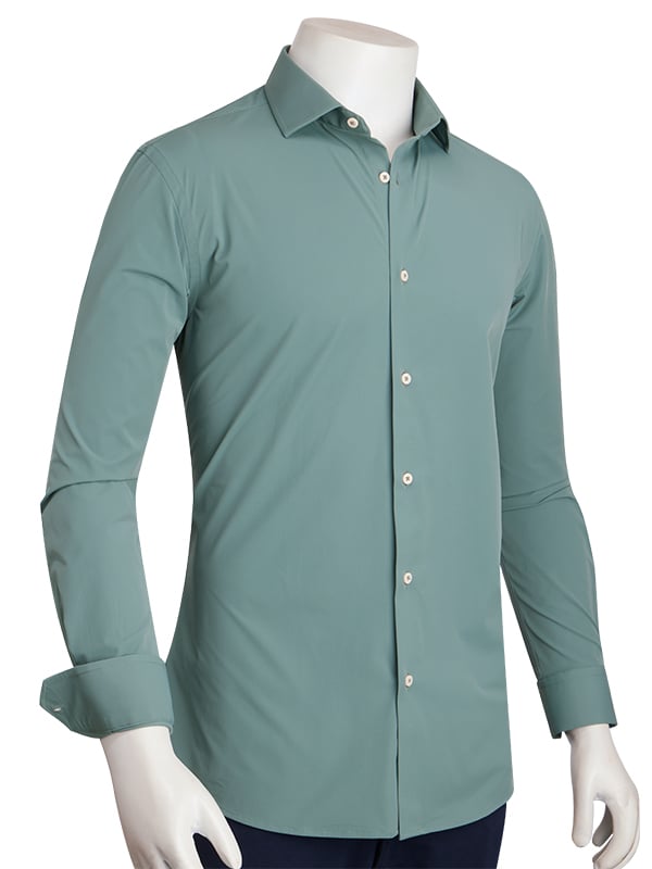 Beyer Jade Techno 4 Way Stretch Solid Full Sleeve Single Cuff Slim Fit Party Wear Blended Shirt