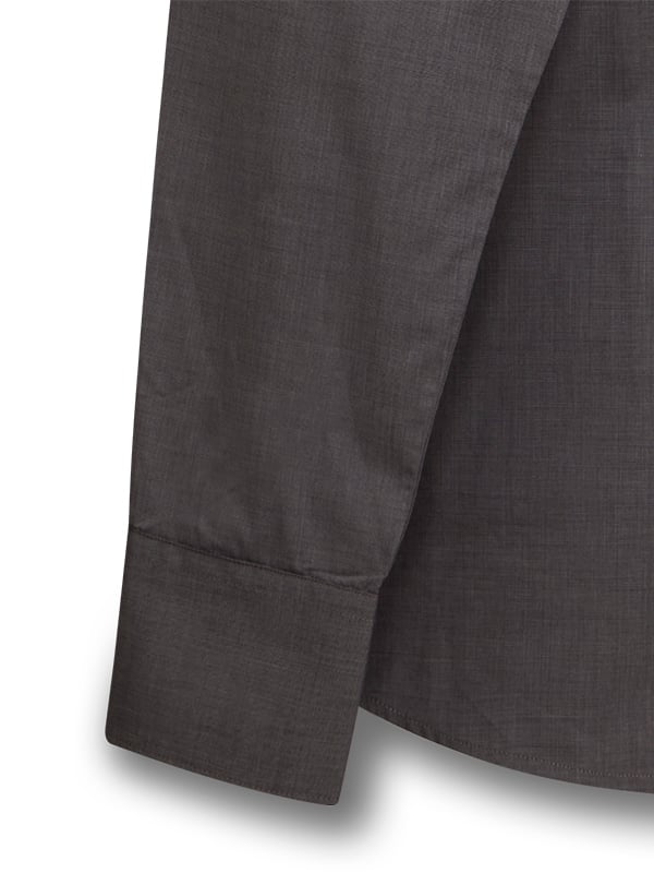 Canoe Charcoal Solid Full Sleeve Single Cuff Slim Fit Party Wear Cotton Shirt