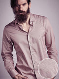 Myst Red Printed Full Sleeve Single Cuff Slim Fit Party Wear Blended Shirt