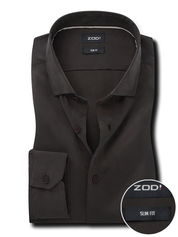 Buy Verstappen Brown Solid “Velvet Touch” Full Sleeve Single Cuff Slim Fit  Party Wear Blended Shirt