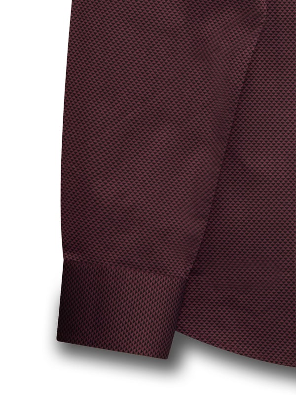 Xavi Purple Printed Full Sleeve Single Cuff Slim Fit Party Wear Cotton Shirt