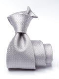 Campania Structure Light Grey Silk Tie
