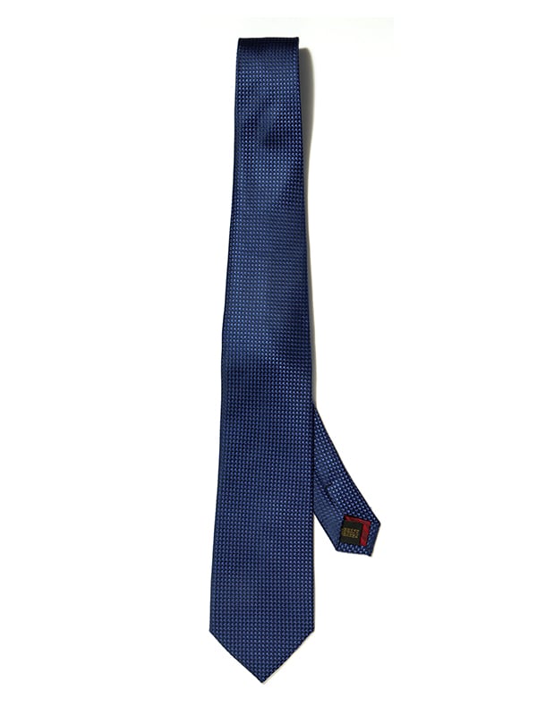 Campania Structure Solid Navy Silk Tie