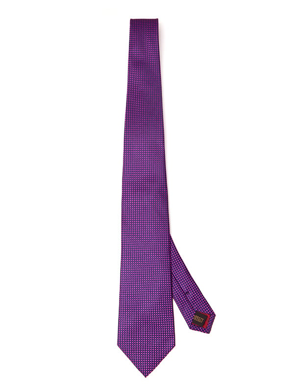 Campania Structure Medium Purple Silk Tie