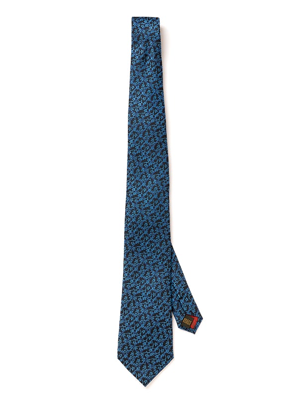 Torino All Over Dark Blue Silk Tie