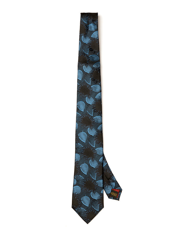 Torino All Over Dark Blue Silk Tie