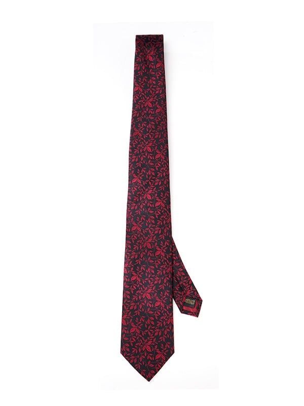 Torino All Over Medium Maroon Silk Tie
