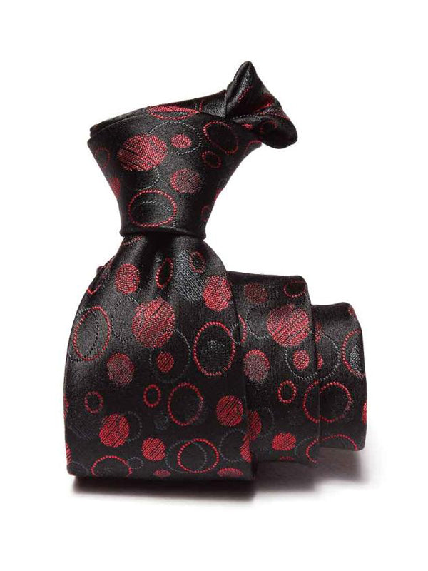 Torino All Over Dark Maroon Silk Tie