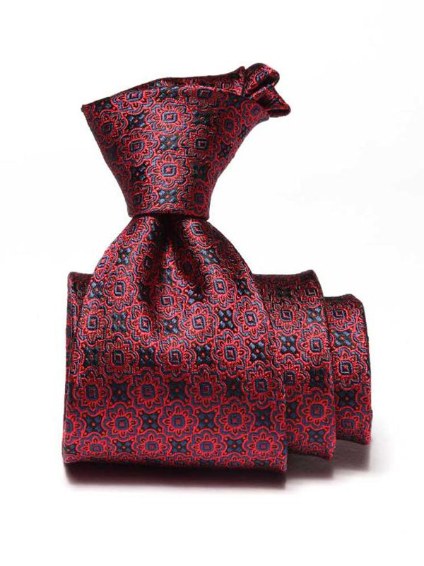 Torino All Over Dark Maroon Silk Tie