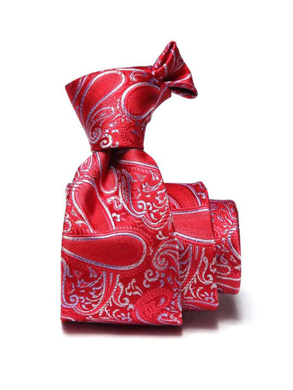 Torino All Over Dark Red Silk Tie