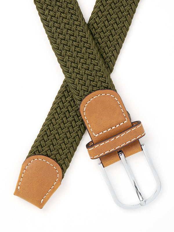 Z3 Olive Braided Non-Leather Belt