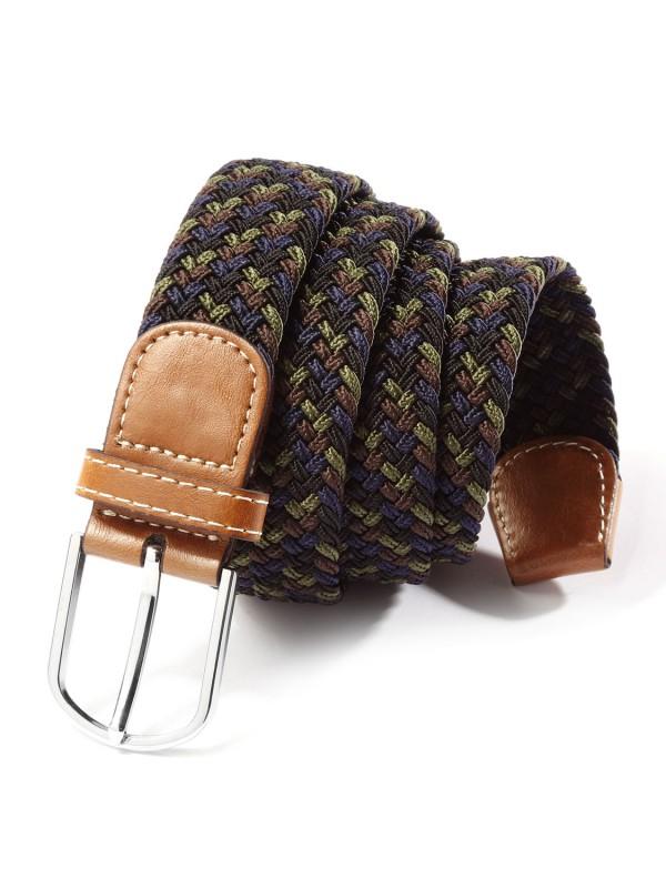 z3 Multi Green/ Navy Braided Non-leather Belt