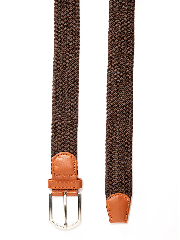 Z3 Brown Braided Non-Leather Belt
