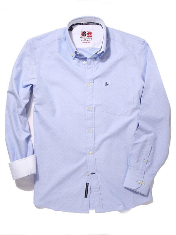 Oahu Sky Printed Cotton Shirt