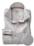 Sardinia Beige Solid Blended Shirt